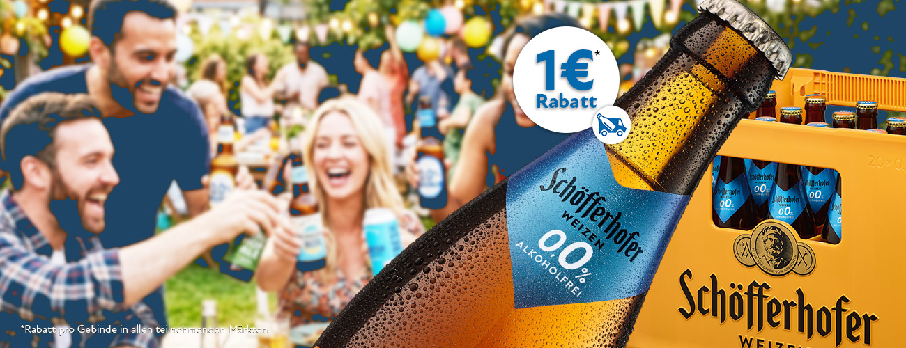 Schöfferhofer Weizen 0,00% Rabattaktion 1 Euro - Kw 24 und 25 in 2026